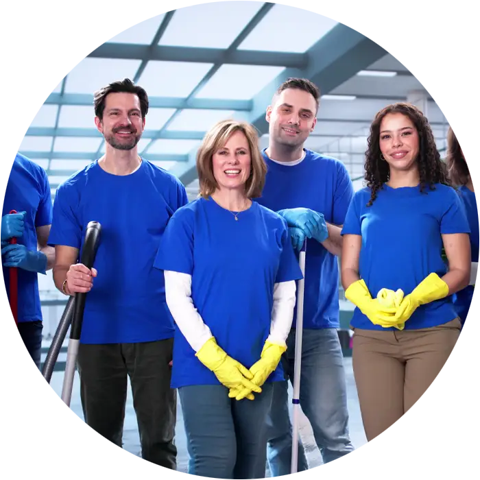 A team of commercial cleaners from Clean 2 the Kore